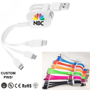 Multi Charge Cord Set  3-1 Printed 2 Color Bill Edwards Foundation for the Arts