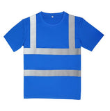 Safety T Shirt High-Visibility Two Reflective Stripes Custom Printed