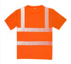 Safety T Shirt High-Visibility Two Reflective Stripes Custom Printed