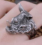 Rhinoceros Ring Unique Stainless Steel