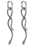 Snake Dangle Single Twist Earrings Stainless Steel