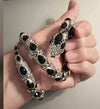 Snake Wrap Black Rhinestone Bracelet