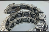 Snake Wrap Black Rhinestone Bracelet