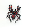 Spider Red Black  Rhinestones Brooch Lg