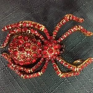 Spider Sn Red Rhinestone