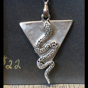 N Snake Triangle Silver SS Chain Necklace $22