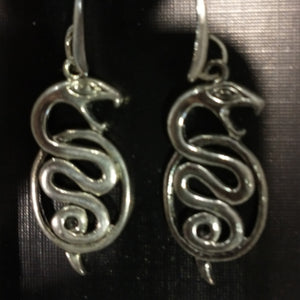 E Dragon Silvertone, Sterling Silver Hooks $16