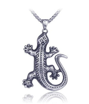 Lizard Lg Gecko Necklace SS