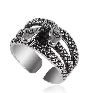 Snakes 2 Heads Adjustable Ring alloy