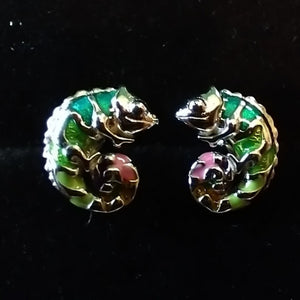 E Chameleon tiny 925 Earrings